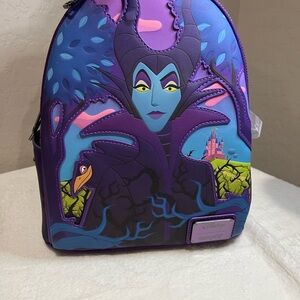 Loungefly Maleficent Purple and Blue Backpack